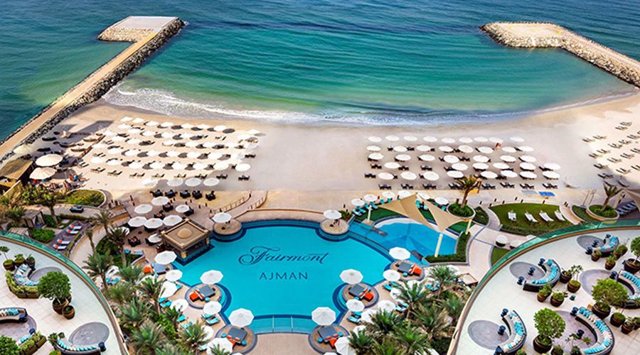 pool with beach view