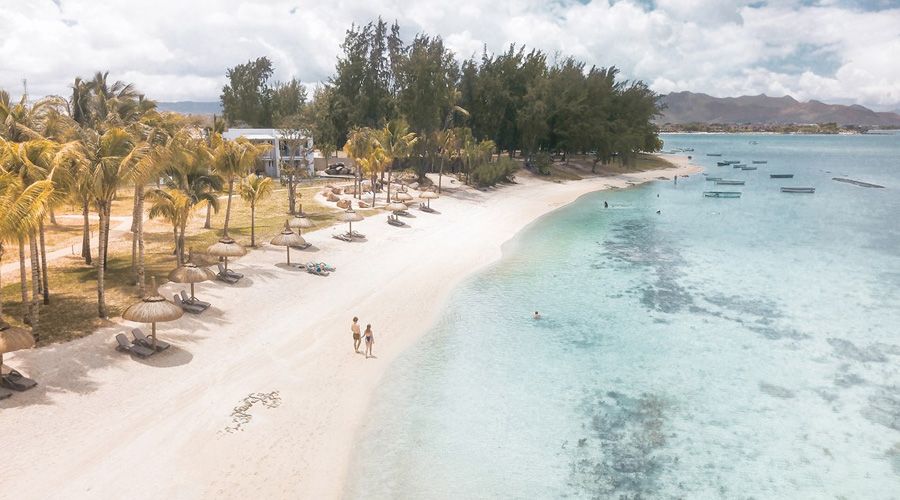 aerial beach view