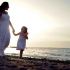 Family on beach