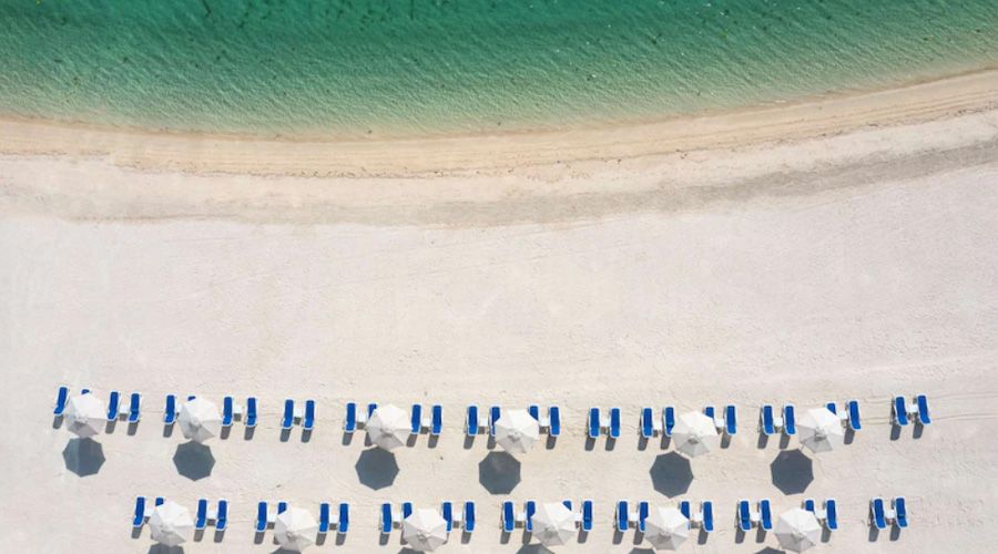 beach view with chairs