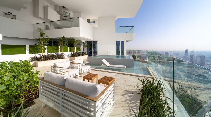 view of penthouse with private pool