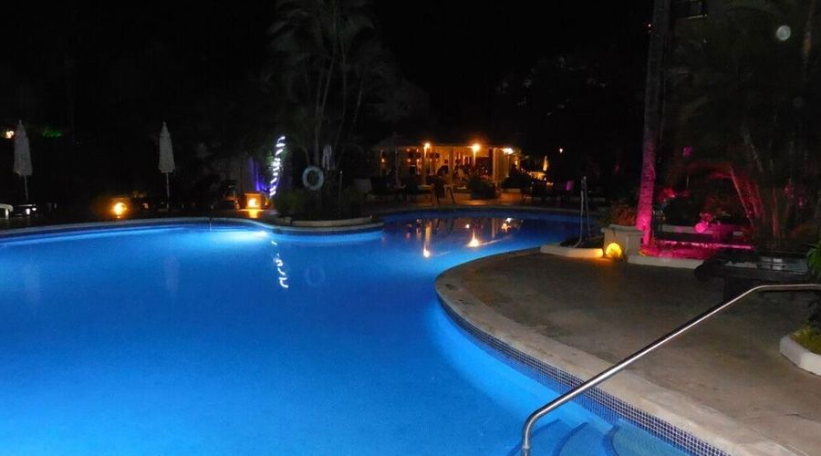 Night pool view